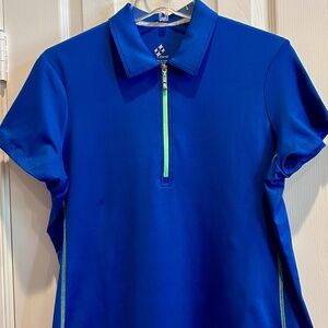 Jofit Blue Polo with Green Trim XL